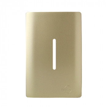 Placa p/ 1 Interruptor Vertical 4x2 - Novara Dourado